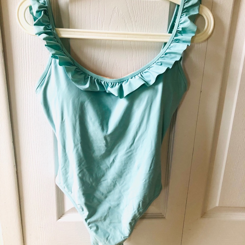 J crew Ruffled One-piece Swimsuit